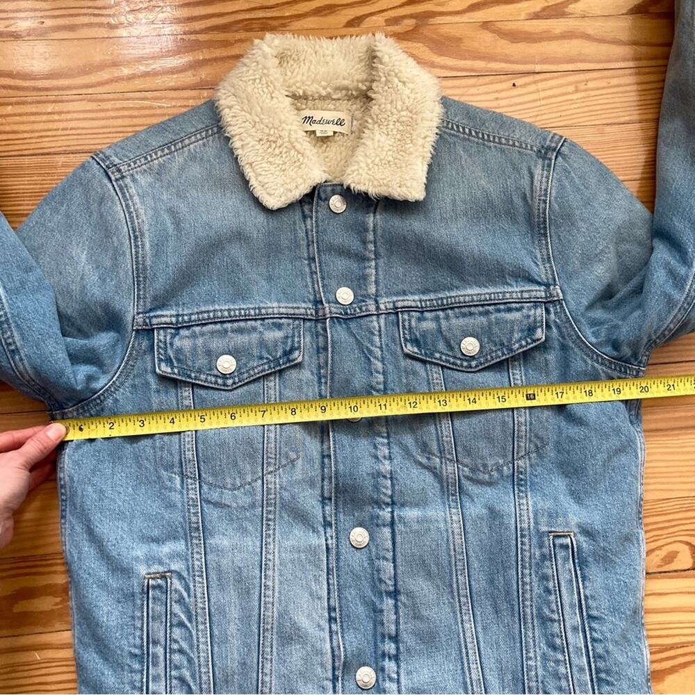 Denim Jacket Sherpa Madewell in Eaves Wash Men's XS - Picture 6 of 10